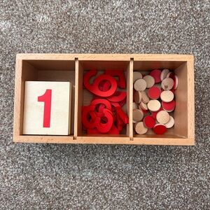 3 Piece Wooden Montessori 1-10 Counter Set